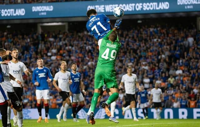 Tillman's epic leap last week set up the Champions League play-off with PSV Einhoven. (Photo by Craig Williamson / SNS Group)