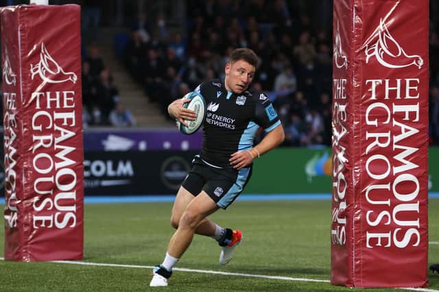 Duncan Weir, back in Glasgow Warriors colours after five and a half years, scored a first-half try. Picture: Alan Harvey/SNS