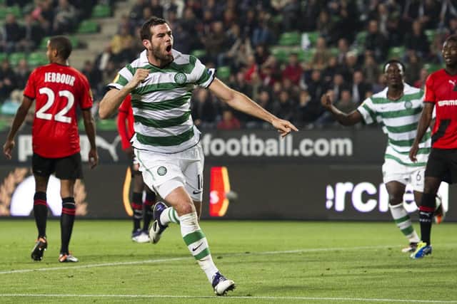Celtic play France in blank shorts in the Europa League in 2011.