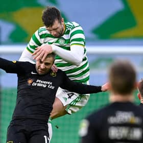 Shane Duffy has been dominant in the air this season for Celtic. Picture: SNS