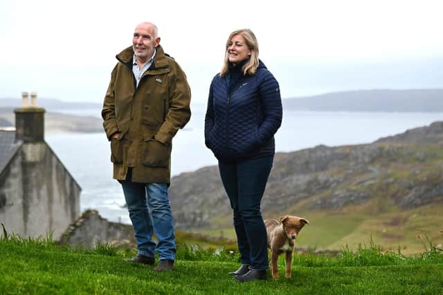 Allan Mackay and Kirsteen Mackay with dog Ruby.