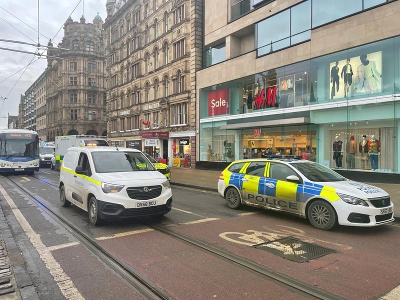 Emergency services at the scene following the initial reports