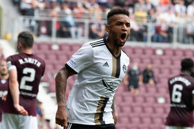Funso Ojo is back enjoying his football again and got on the scoresheet for Aberdeen against Hearts.