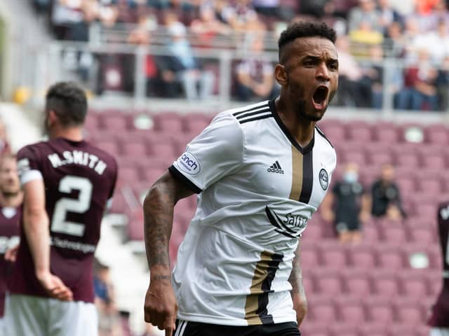 Funso Ojo is back enjoying his football again and got on the scoresheet for Aberdeen against Hearts.