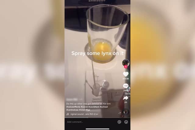 TikTok videos are showing youngsters how to fake Covid tests using lemon juice (TikTok)