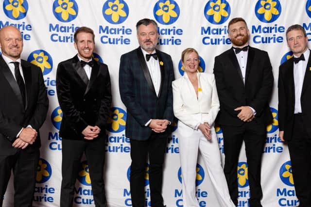 Celebrities including Grant Stott and Gregor Townsend helped raise £140K for Marie Curie.