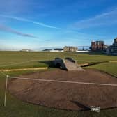 The circular area of stonework on the tee side of the Swilcan Bridge has been removed within hours of the St Andrews Links Trust announging a U-turn.