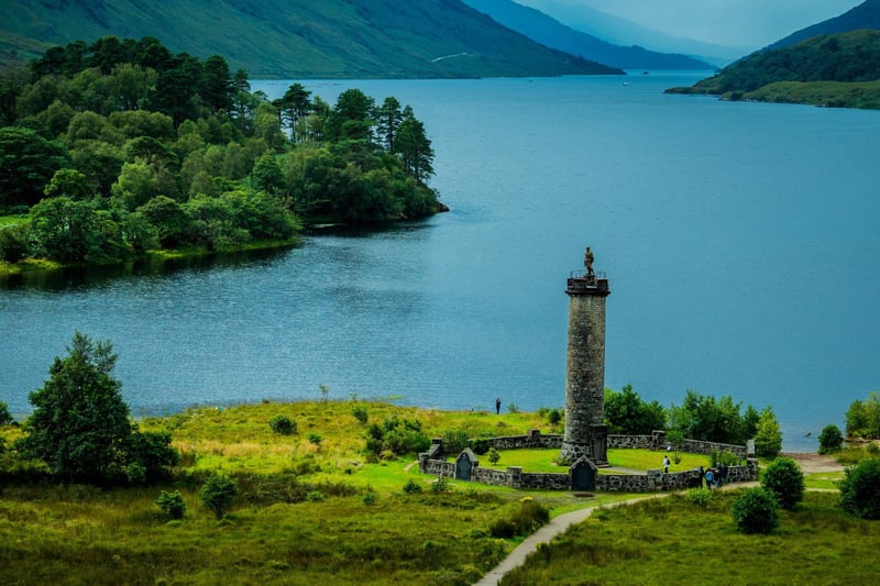 Let’s raise our bonnets to the lone Highlander who stands on top of the Glenfinnan Monument in the Scottish Highlands surrounded by Loch Shiel. The statue pays tribute to the Jacobites who supported Bonnie Prince Charlie in his bid to regain the British crown in 1745.