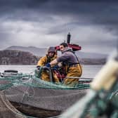 Salmon farming on Loch Duart.