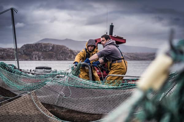 Salmon farming on Loch Duart.
