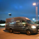 An Amazon Prime delivery van in California. (Photo by Patrick T. Fallon/AFP/Getty Images)