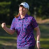 Gemma Dryburgh celebrates after securing her breakthrough LPGA Tour win in the TOTO Japan Classic in November. Picture: Yoshimasa Nakano/Getty Images.