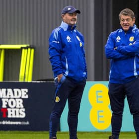 Steve Clarke (left) and John Carver have reconvened in Glasgow ahead the forthcoming Nations League double-header against Poland and Portugal  (Photo by Craig Williamson / SNS Group)