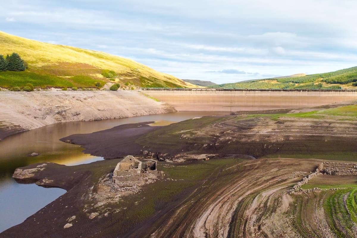 Lost Scottish landscape re-emerges from the deep of reservoir