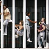 Artists from Barely Methodical Troupe in their latest show Kin at the Assembly Rooms. Edinburgh is awash with visitors and Fringe performers this August, but questions remain over the organisation of the summer arts spectacular in the capital, writes Stephen Jardine.  (Photo by Jeff J Mitchell/Getty Images)