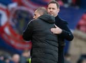Celtic manager Ange Postecoglou and Rangers manager Michael Beale embrace after the Parkhead club's 2-1 Viaplay final win that was about meeting internal challenges not getting one over on his club's greatest rival.(Photo by Craig Foy / SNS Group)