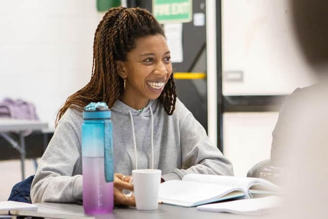 Nicole Sawyerr in rehearsals for Don Quixote - Man of Clackmananshire PIC: Alastair More