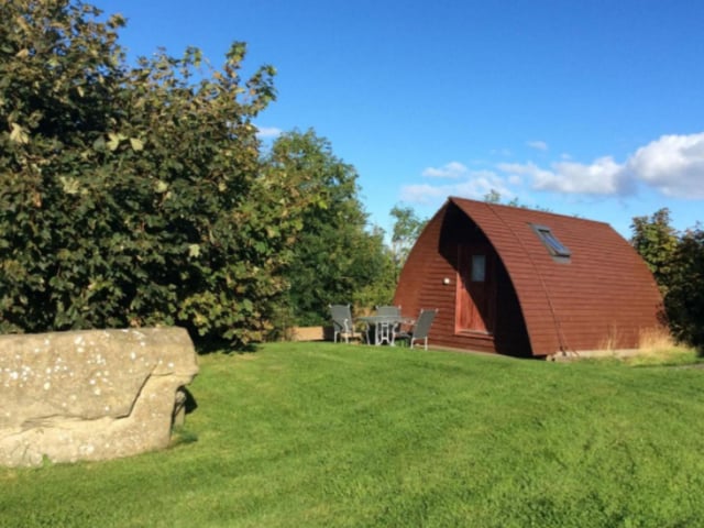 These wooden pods sleep up to four people and are located in open countryside 12 miles from John O' Groats. There's a fire pit, great views and you can help feed the chickens and collect fresh eggs. They are available from around £90 per night.