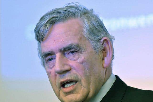 Former prime minister Gordon Brown