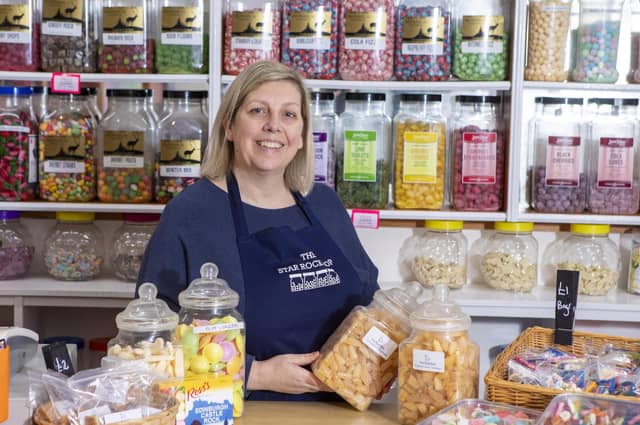 Liz Crossley-Davies who owns The Star Rock Shop in Kirriemuir