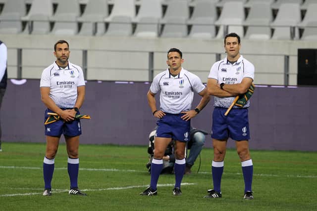 Referee Nic Berry, and his assistants Mathieu Raynal and Ben O'Keeffe, were subjected to heavy criticism from Rassie Erasmus, South Africa's director of rugby. Picture: EJ Langner/Gallo Images/Getty Images