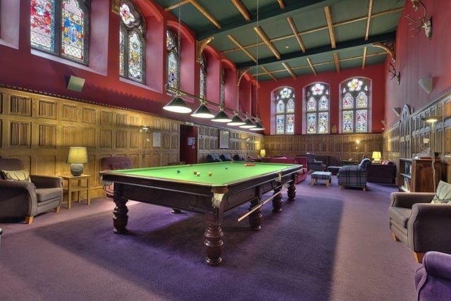 Leisure complex billiards room.