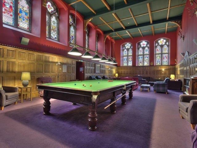 Leisure complex billiards room.