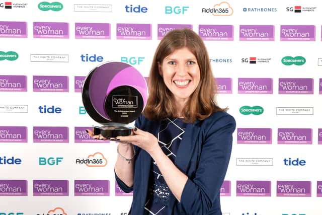 Rachel Peebles, Founder & Spanish Teacher of Estrellas Brillantes (Shining Stars), from Glasgow, won the Solopreneur Award at the 2024 everywoman Entrepreneur Awards, in association with BGF.