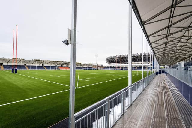 Part of the safe-standing area at the new Edinburgh Rugby stadium. Picture: Ross Parker/SNS