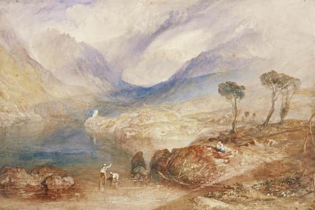 Llanberis Lake and Snowdon - Caernarvon, Wales, by JMW Turner PIC: National Galleries of Scotland