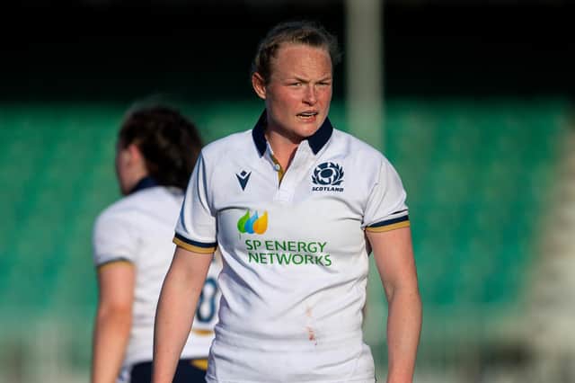 Siobhan Cattigan in action for Scotland during the Women's Six Nations match between Scotland and Italy earlier this year.