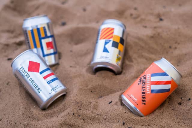 Chuckleberry Sour in its distinctive orange can is the latest product from Jump Ship Brewing. Picture: Chris Watt Photography