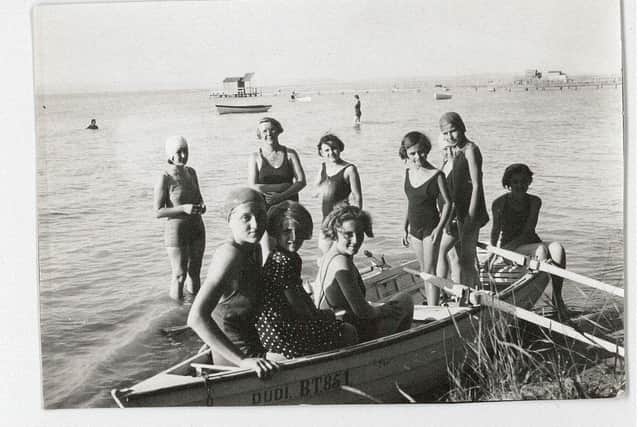 in happier times - Jane Haining and "her girls" at Lake  Balaton, Hungary