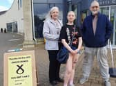 With hosts Harry and Catriona Smart, after voting in the Scottish council elections for the first time.