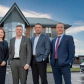 From left: Bancon Group’s operating board - David Crawford, Deeside Timberframe MD; Senga Buntrock, people, culture and organisational development director; Kevin McColgan, Bancon Group CEO; Jamie Tosh, business operations director; and Andrew Tweedie, group finance director. Picture: contributed.