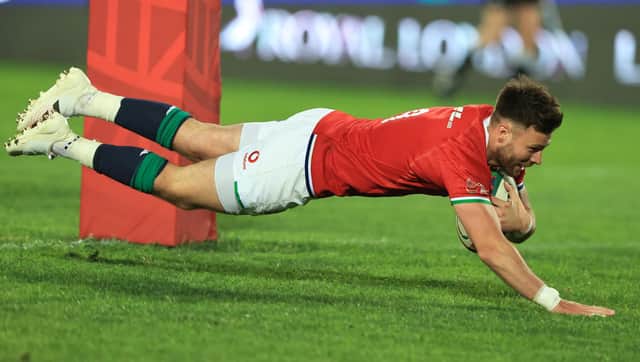 Ali Price in try-scoring form for the British & Irish Lions in the opening tour match against the Sigma Lions in Johannesburg. Picture: David Rogers/Getty Images