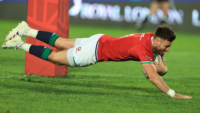 Ali Price in try-scoring form for the British & Irish Lions in the opening tour match against the Sigma Lions in Johannesburg. Picture: David Rogers/Getty Images