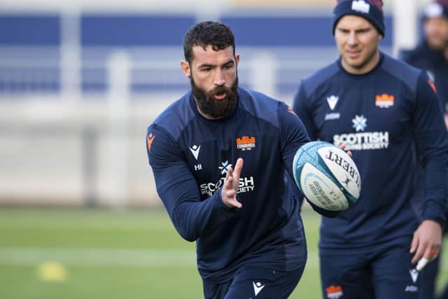 Henry Immelman during an Edinburgh training session at the DAM Health Stadium. (Photo by Mark Scates / SNS Group)