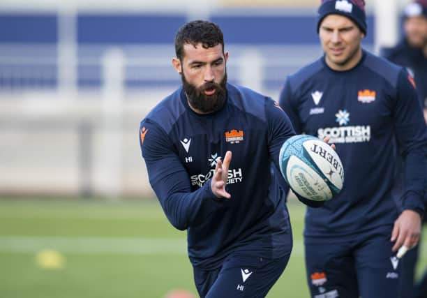 Henry Immelman during an Edinburgh training session at the DAM Health Stadium. (Photo by Mark Scates / SNS Group)