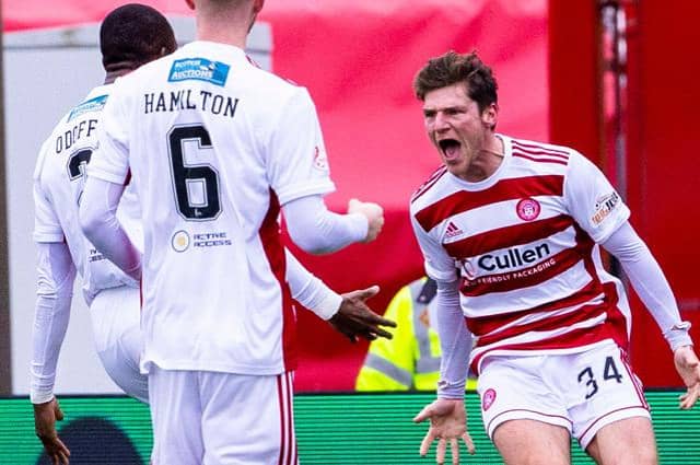Hamilton's Ross Callachan scored the league's 400th goal of the season (Photo by Alan Harvey / SNS Group)