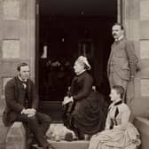 The first generation of the extraordinary Haldanes in the 1880, from left: Richard, their mother Mary, Elizabeth and John (Picture: Justin Piperger/RW Haldane's private collection)