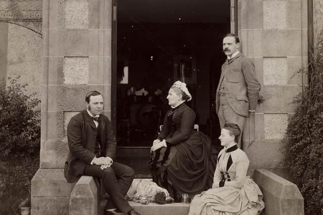 The first generation of the extraordinary Haldanes in the 1880, from left: Richard, their mother Mary, Elizabeth and John (Picture: Justin Piperger/RW Haldane's private collection)