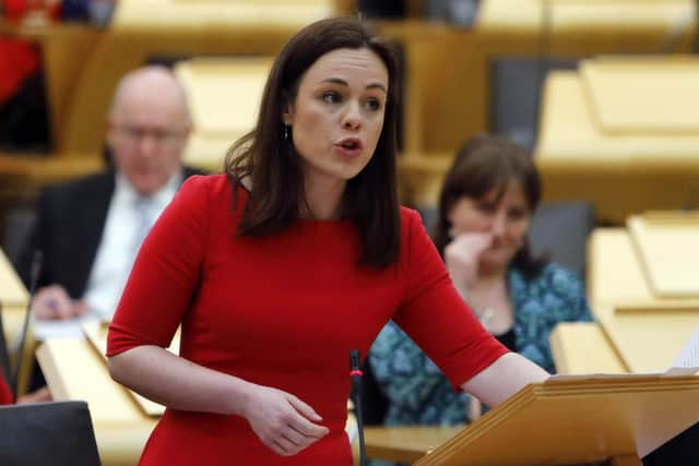 Scottish Finance Minister Kate Forbes  has been told she faces a multi-billion pound shortfall in the coming years. (Picture: Andrew Cowan/Scottish Parliament via Getty Images)