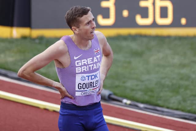 Neil Gourley of Team Great Britain looks on after competing in the Men’s 1500m heats on day two of the World Athletics Championships Oregon22 at Hayward Field on July 16, 2022 in Eugene, Oregon. (Photo by Steph Chambers/Getty Images)