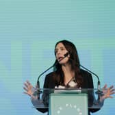 New Zealand's Prime Minster Jacinda Ardern speaks during the One Planet Summit in New York. Picture: AP Photo/Seth Wenig, File