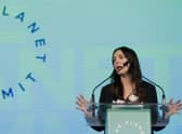 New Zealand's Prime Minster Jacinda Ardern speaks during the One Planet Summit in New York. Picture: AP Photo/Seth Wenig, File