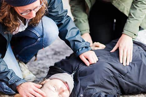 First aid advice: Clear away any dangerous objects and be ready to call an ambulance. Picture: Epilepsy Scotland