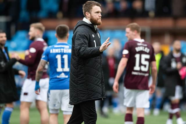 Zander Clark apologises to Hearts fans. (Photo by Mark Scates / SNS Group)