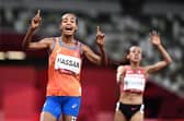 Netherlands' Sifan Hassan wins the women's 10,000m final at the Tokyo 2020 Olympic Games.
