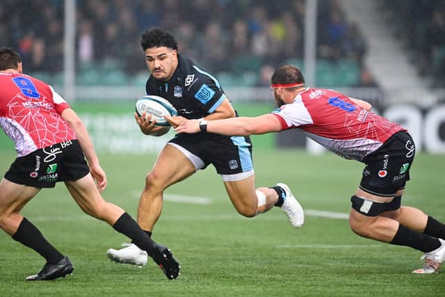 Glasgow's Sione Tuipulotu during the United Rugby Championship win over Emirates Lions at Scotstoun. (Photo by Rob Casey / SNS Group)